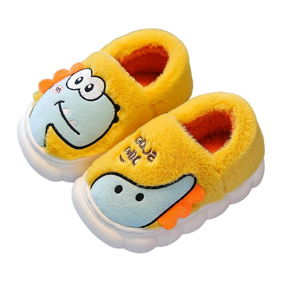 KEXE Slippers For Kids Kids House Shoes Warm Slippers For Girls Boys Kids Toddlers Winter Indoor House Home Shoes 7-8 Years