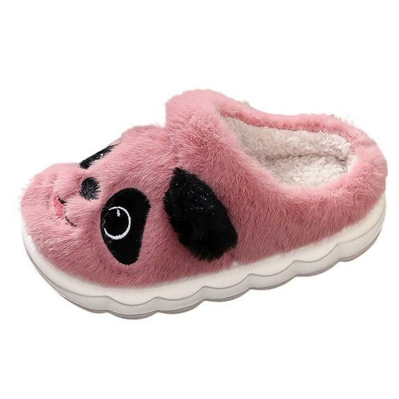 KEXE Toddler Boy Slippers Girls Slippers Size 12 Toddler Kids Slippers Cute Animal Cartoon Shoes Girls Boys Warm Winter Household Slippers 10.5-11 Years