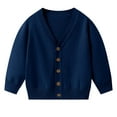 thumbnail image 1 of KEXE Toddler Girl Cardigan Girls Cardigans 7-8 Girls Cardigan Sweaters School Uniform Sweater V Neck Button Front Outerwear Blue 6-7 Years, 1 of 5