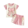 thumbnail image 1 of KEXE Toddler Girl Clothes 2T Toddler Girl Summer Clothes Toddler Girl Outfits Baby Girl Summer Clothes Sleeveless Tops And Shorts Clothing Sets, 1 of 5