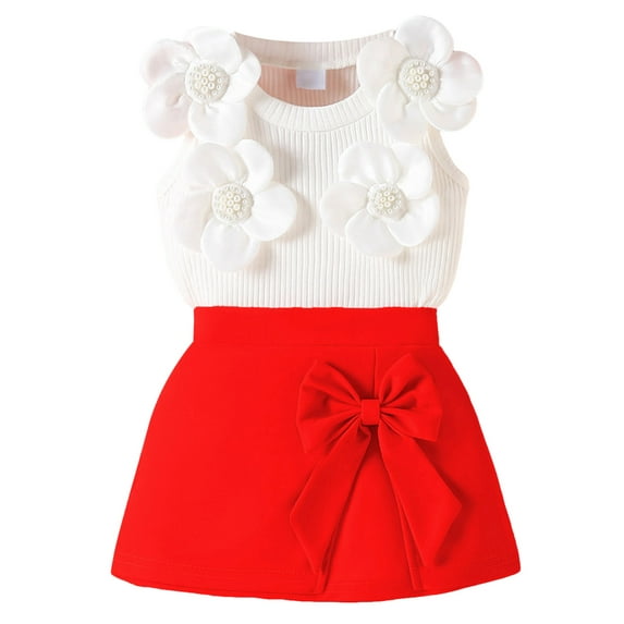 KEXE Toddler Girl Clothing Baby Girl Summer Clothes Toddler Baby Girl Outfits Summer Clothes Infant Spring Short Sleeve Shirt Tops Cute Shorts Set