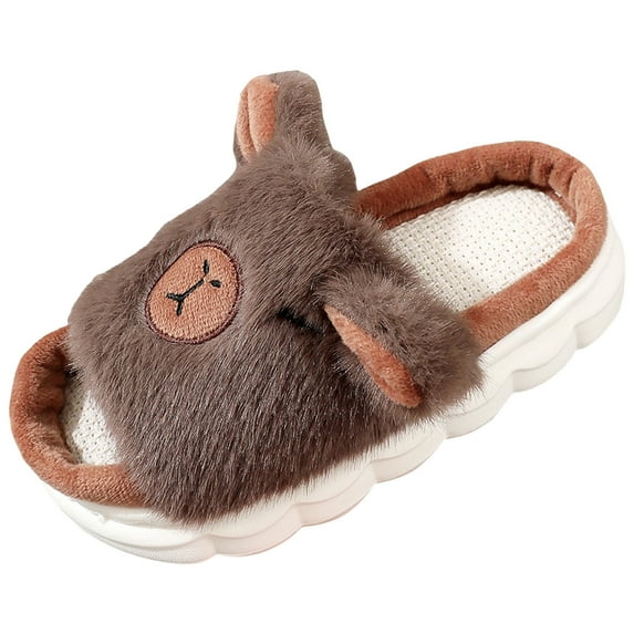KEXE Toddler Slippers Girl Toddler Girl Shoes Warm Slippers For Girls Boys Kids Toddlers Winter Indoor House Home Shoes 9.5-10 Years