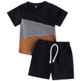 thumbnail image 1 of KEXE Toddler Summer Clothes Baby Boy Clothes 12-18 Months Toddler Baby Boy Summer Clothes T Shirt Elastic Waist Shorts Set 2 Piece Outfit, 1 of 8