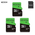 thumbnail image 1 of KEXIN Micro SD Card 32GB Memory Card with Adapter Class 10 MicroSDHC UHS-I Compatible with Phone/Tablet/Camera/Drone/Dash cam/Nintendo Switch，3 Pack, 1 of 8