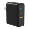 thumbnail image 1 of KEXIN 36W Dual Port Wall Charger Power Adapter, Fast Charger for iPhone / Samsung /etc - Black, 1 of 6