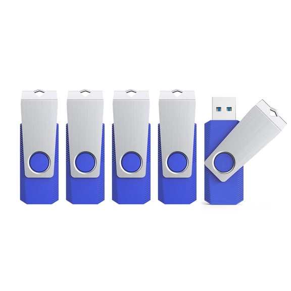 KEXIN 5 Pack 32GB USB 2.0 Flash Drive Thumb Drives Memory Stick, Blue