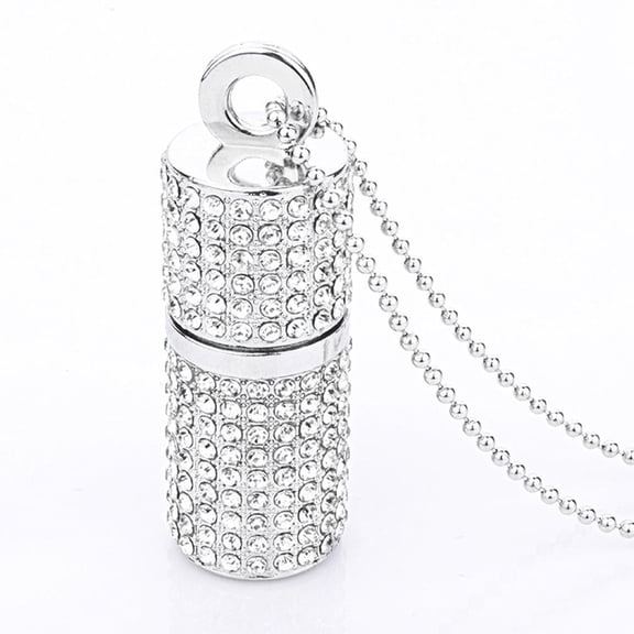 KEXIN 64GB USB Flash Drive USB 2.0, Crystal Bling Rhinestone USB Memory Stick, Silver