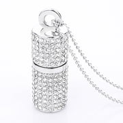 KEXIN 64GB USB Flash Drive USB 2.0, Crystal Bling Rhinestone USB Memory Stick, Silver