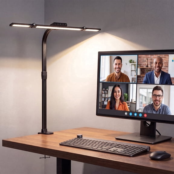 KEXIN LED Selfie Light with Clamp for Fill & Streaming, 24W Remote Control Motion Sensor for content creators