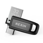 KEXIN Type-C USB 3.0, 2-in-1 Flash Drive for Android Phones/Computer External Storage Photos, 32GB