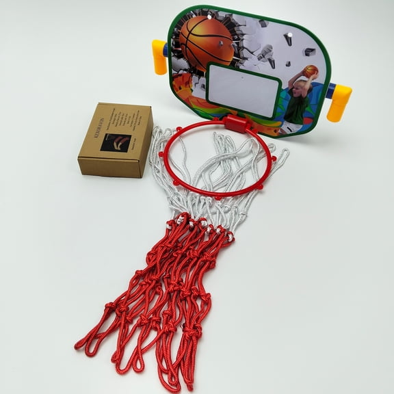 KEXORAVON Basketball hoops Indoor Outdoor Mini Basketball Backboard Set with Red and White Net