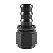 KEXWAN 12AN Straight Push Lock Swivel Hose End Fitting, 0 Degree Push on Barb for Rubber Fuel Oil Line, Black Anodized 6061 T6 Aluminum 1 Pack