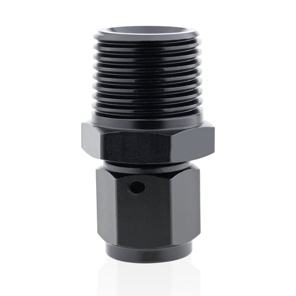KEXWAN 6AN Female to 1/2 NPT Male Swivel Fuel Hose Fitting Union Straight Fitting Black Anodized Aluminum