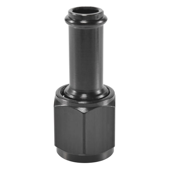 KEXWAN 6AN Female to 3/8" Barb Hose Fitting Straight Swivel, Oil Cooling & Fuel Line Adapter, Black Anodized 6061T6 Aluminum (1 Pack)