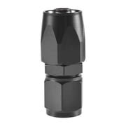 KEXWAN 6AN Straight 0  Swivel Hose End Fitting, 9/16-18 UNF Black Anodized 6061-T6 Aluminum for Braided Fuel Oil Line 1 Pack