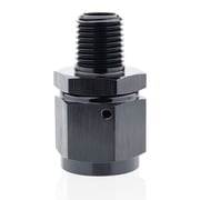 KEXWAN 8AN Female to 1/4 NPT Male Swivel Fuel Hose Fitting Union Straight Fitting Black Anodized Aluminum1Pack