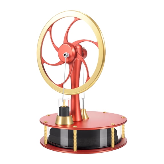 KEXWAN HZZ92 Pro Low Temperature Stirling Engine Model, Brass & Aluminum Precision Physics Science Toy, Quiet Heat-Driven Educational Desktop Engine