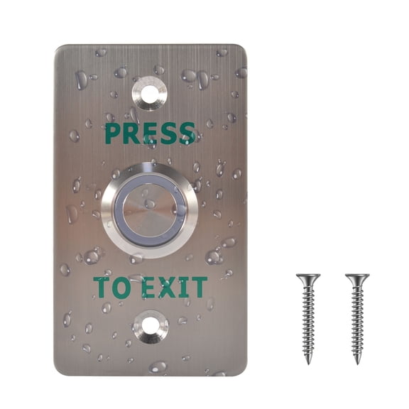 KEXWAN LED IP68 Waterproof Exit Button with Door Push Switch NO&NC Stainless Steel 86 * 50mm