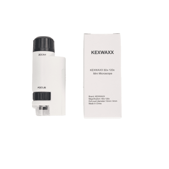 KEXWAXX 60x-120x mini Microscope with LED illumination