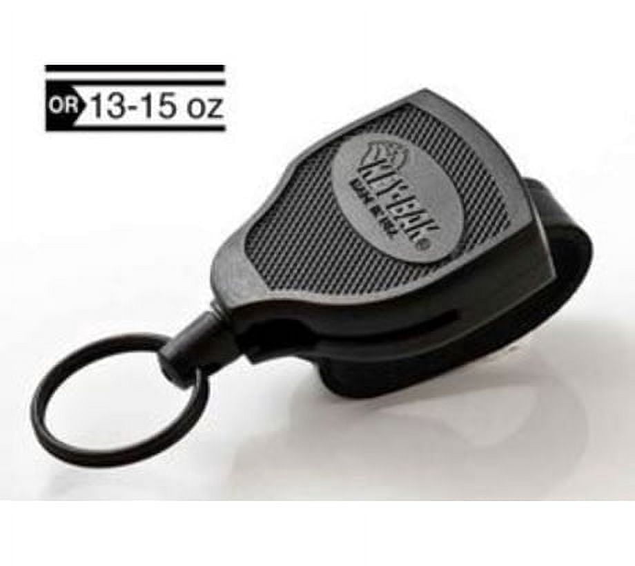 KEY-BAK 48 Locking Polycarbonate Retractable Keychain Holder with 36-inch Kevlar Cord, - Black