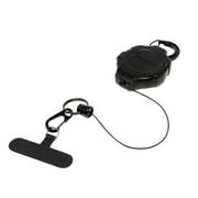 KEY-BAK Universal Anti-Theft Smartphone Case Tether, Easy Charging Retractable Carabiner Clip-Black