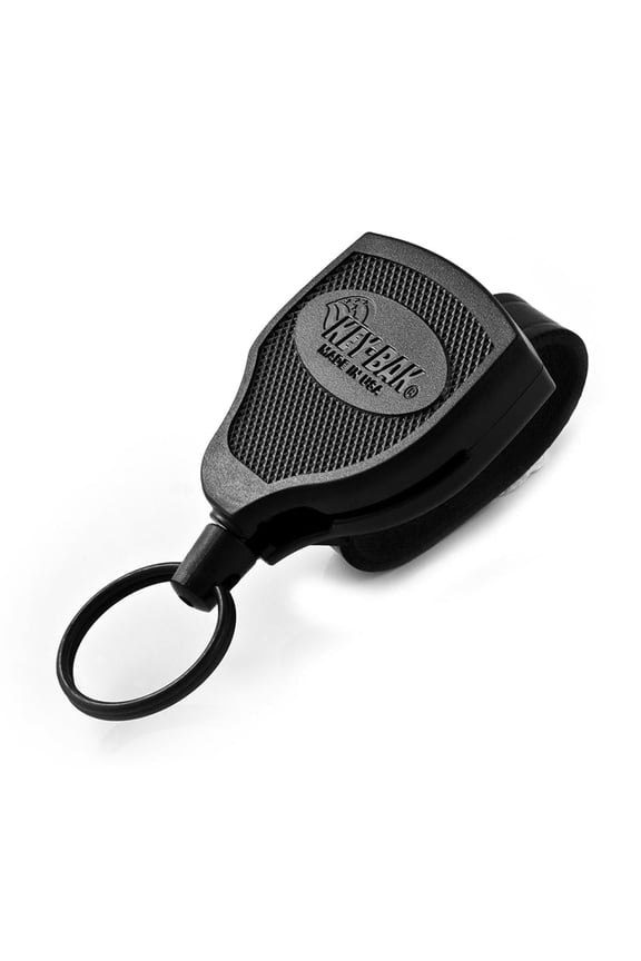 Polycarbonate Retractable Keychains Split Ring- 48" Stainless Steel Cable (13 oz. Retraction)