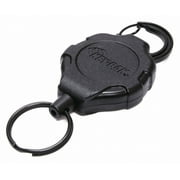 KEY-BAK RATCH-IT Black Retractable Keychain Holder, 48" Kevlar Cord, Secure Tools, and Keys