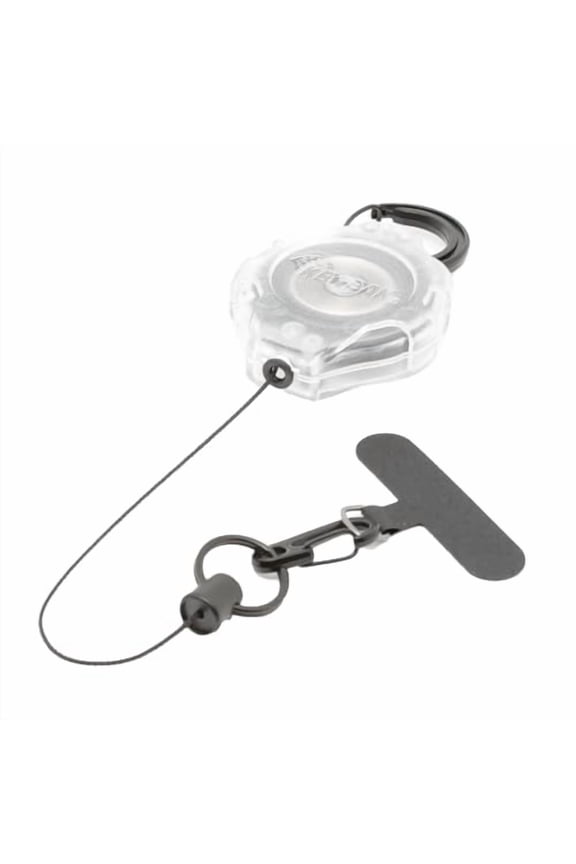 Retractable Anti-Theft Phone Tether with Carabiner & Universal Smartphone Connection- Clear