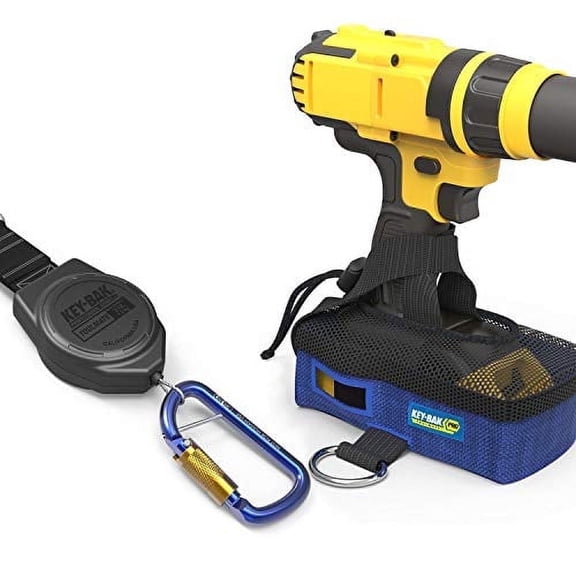 KEY-BAK Tool Mate Handheld Retractable Tool Tether Lanyard and Cordless Power Drill Shoe Boot Kit