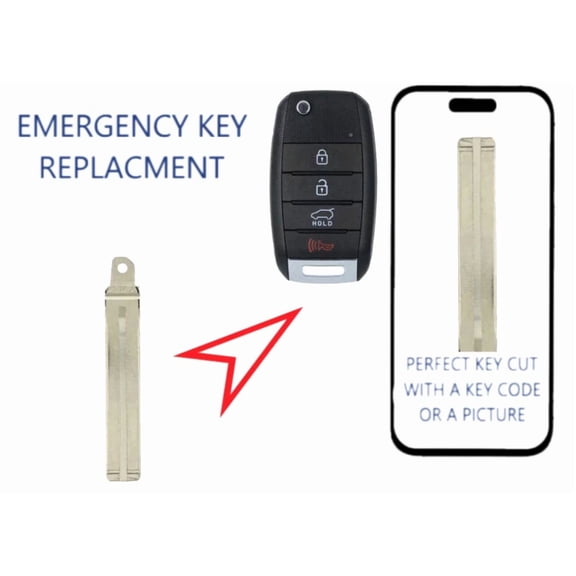 KEY CUT + 2013-2022 Kia / Remote Flip Key Blade / KK10 TOY48 / PN: 81996-A4000