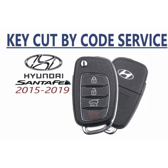 KEY CUT BY CODE + Hyundai Santa Fe 2015-2019 Remote Flip Key TQ8-RKE-4F31 A++ VLS