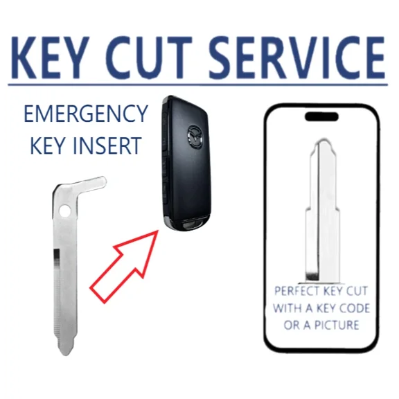 KEY CUT + Emergency Key Blade For 2019-2025 Mazda PN: BCY0-76-201