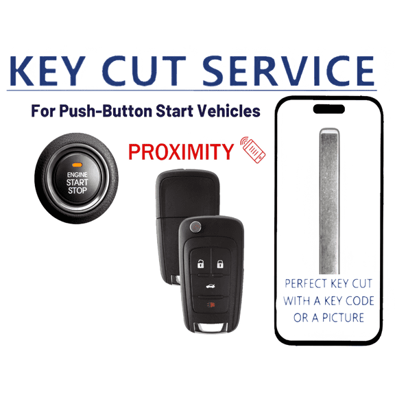 KEY CUT + Flip Proximity Key Compatible with Buick 2010 - 2017, OHT05918179
