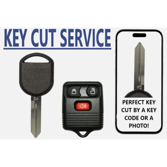 KEY CUT + H92 / H84 Key 4D63 80 Bit Chip SA + 3B REMOTE for 2002 - 2015 LINCOLN