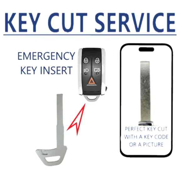KEY CUT + Key Insert Key Blade Uncut Replacement For Jaguar Volvo 30699265 HU101