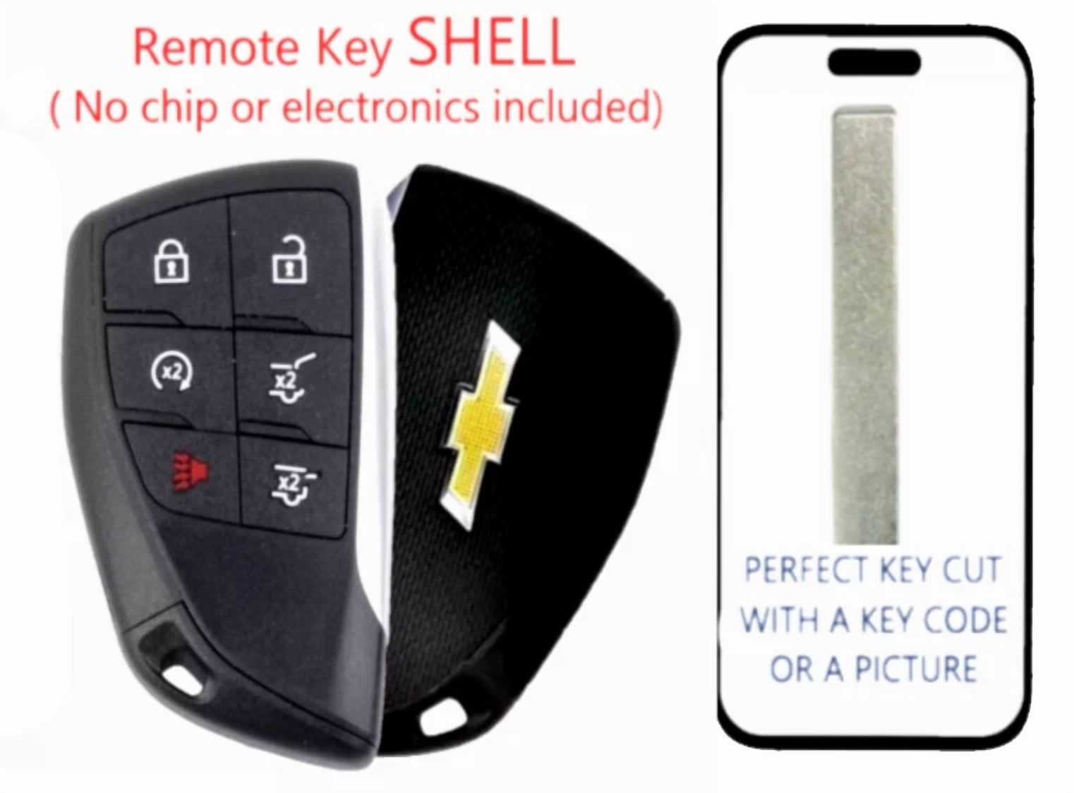 Suburb Key KEY CUT + REMOTE SMART KEY SHELL FOR CHEVROLET SUBURBUN 2021 - 2024 ...