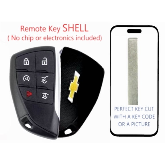 KEY CUT + REMOTE SMART KEY SHELL FOR CHEVROLET SUBURBUN 2021 - 2024 YG0G21TB2