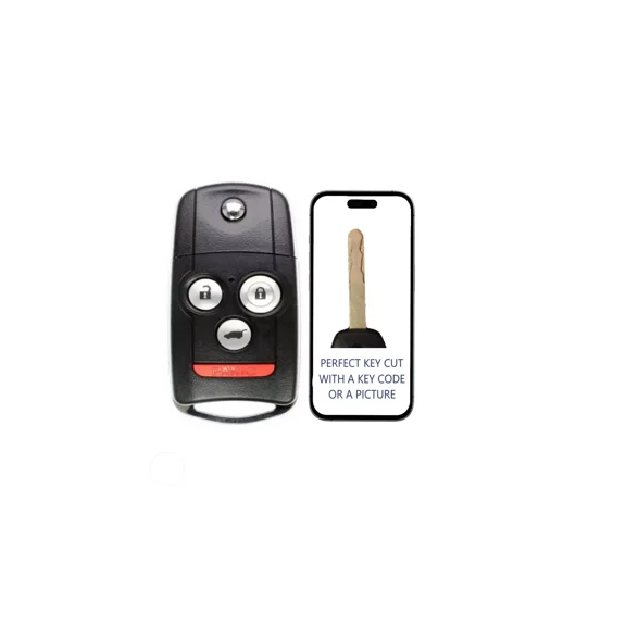 Key Cut + Remote Flip Key For 2007-2013 Acura MDX RDX N5F0602A1A 35111-STX-326