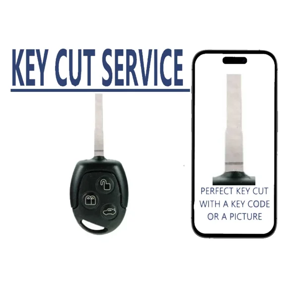 KEY CUT + Remote Head Key for Ford Fiesta 2011-2017 PN: 164-R8042 / KR55WK47899