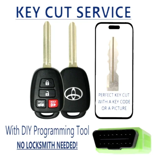 KEY CUT SERVICE 2014-2019 Toyota Camry Corolla HYQ12BDM H Chip