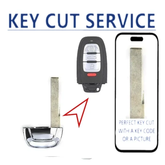 KEY CUT SERVICE + Audi 2008-2016 Smart Emergency Key HU66 PN: A2016060701