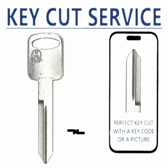 KEY CUT SERVICE + H75 - 1196FD Metal Key Blank For Ford / Lincoln / Mercury
