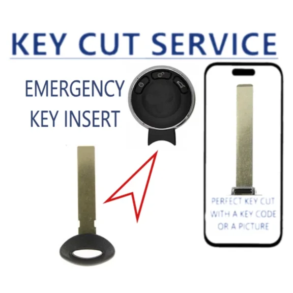 KEY CUT SERVICE + HU92RP Emergency Key For Mini Cooper 2006-2014 PN: 3452819-01