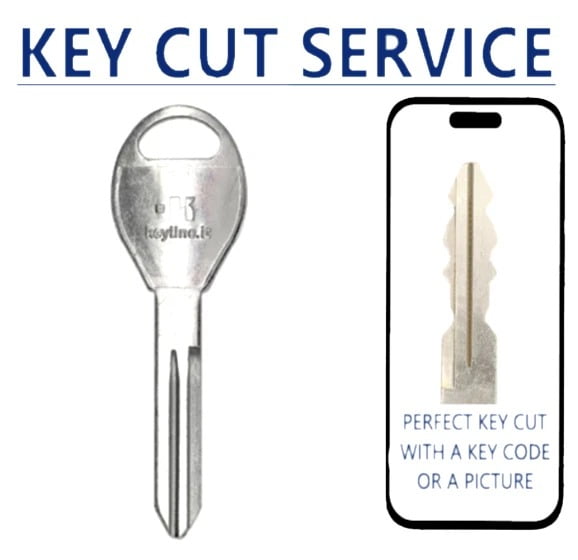 N106 Key KEY CUT SERVICE + METALL KEY for Nissan N102-PT N104-PT DA34 Key ...