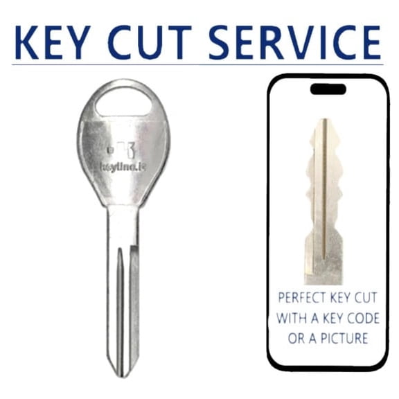 KEY CUT SERVICE + METALL KEY for Nissan N102-PT N104-PT DA34 Key