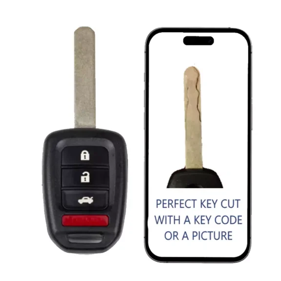 KEY CUT SERVICE + Remote Key For HONDA ACCORD CIVIC 2016 - 2020 MLBHLIK6-1TA
