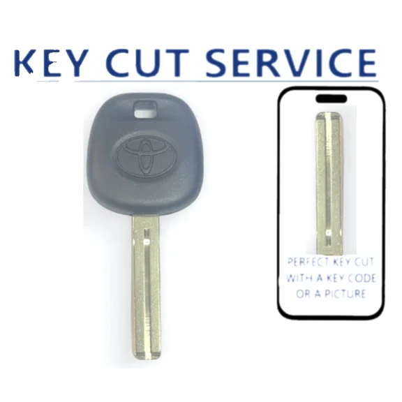 KEY CUT SERVICE + TOY48H Toyota 2017-2024 H Chip 8A 128 BIT Transponder Key
