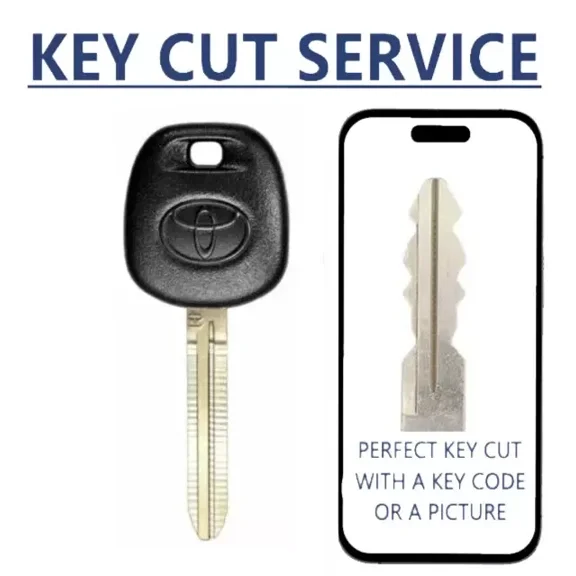 KEY CUT SERVICE + Toyota TOY44H H Chip Transponder Key 2014+