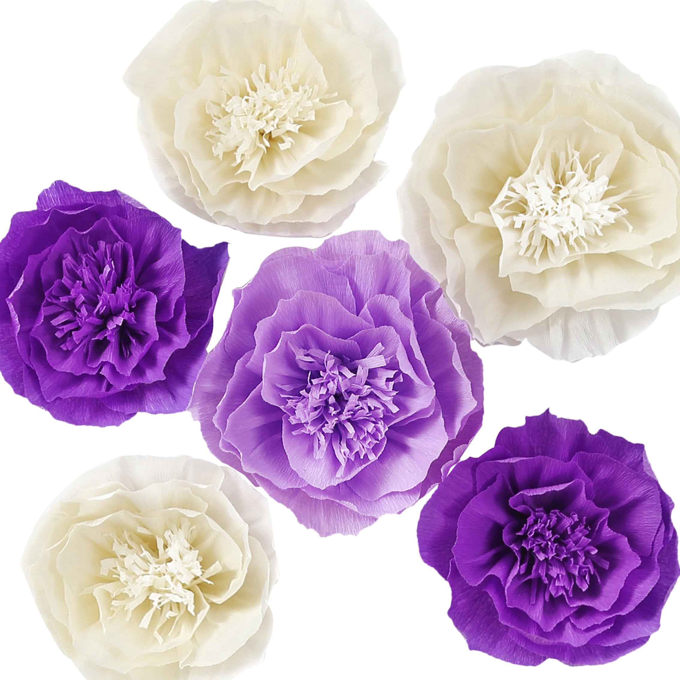 KEY SPRING Crepe Paper Flower Decorations for Wall, Wedding Backdrop