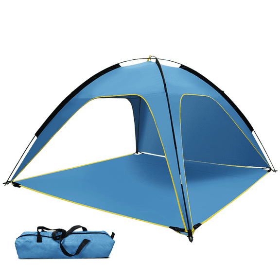 KEYAHAPPY Beach Tent for 4-6 Person, Sun Shelter with UPF 50+ UV Protection, Portable Easy Setup Beach Shade, Blue